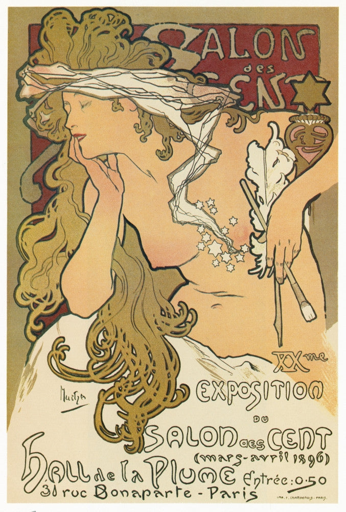 1896 Exhibition Poster by Alfons Maria Mucha - Fine Art Print