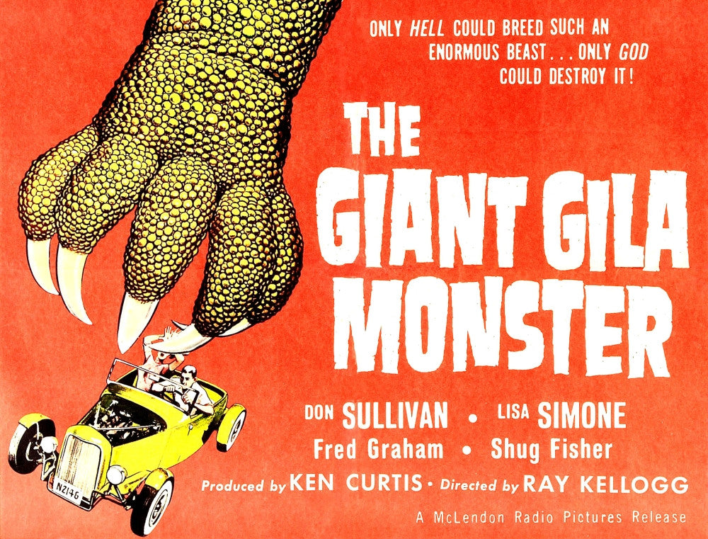 The Giant Gila Monster Half-Sheet Movie Poster Art (1959)