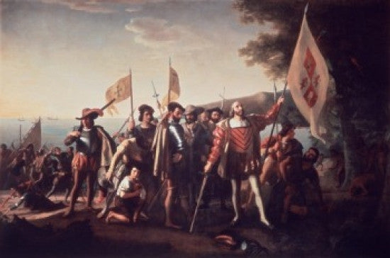 Landing of Columbus Fine Art Print by John Vanderlyn