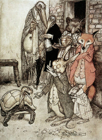 The Tortoise and The Hare Illustration by Arthur Rackham - Fine Art Print