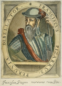 Francisco Pizarro 17th Century Copper Engraving Poster Print