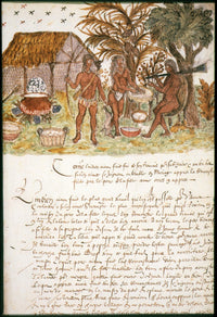 West Indies Arawak Indians Manuscript Page Fine Art Print by Granger Collection