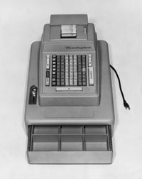 Close-Up of an Empty Cash Register Fine Art Print