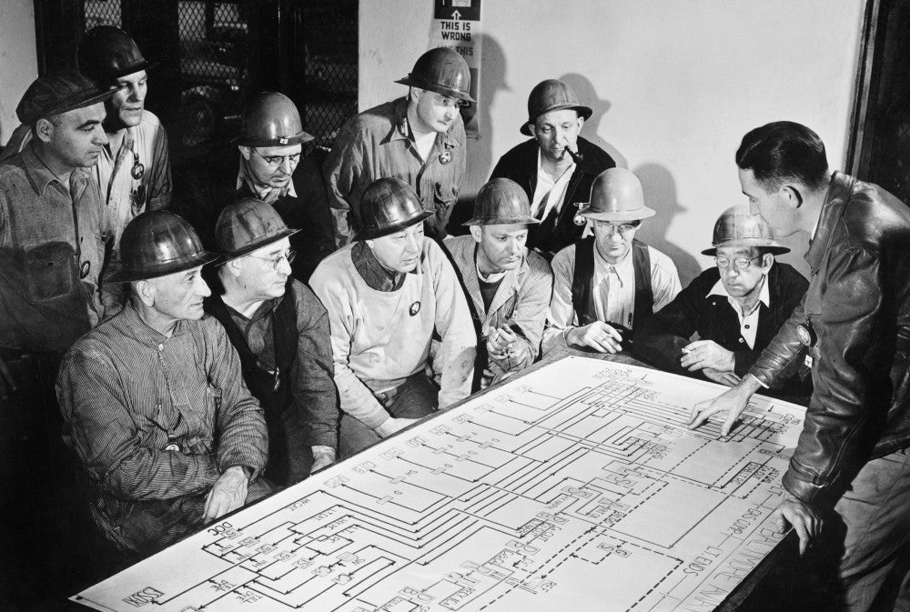World War II Oil Refinery Process Study Photograph by Granger Collection