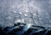 A Squall Off Cape Horn Fine Art Print by Currier and Ives