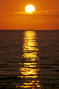 Sunset Reflections on Dark Ocean Water Fine Art Print