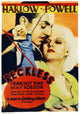Reckless Movie Poster Print Featuring Jean Harlow and William Powell - 1935 Window Card