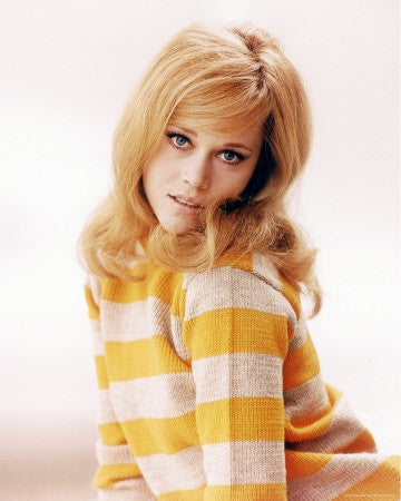 Jane Fonda Striped Yellow Shirt Photo Print - Multiple Sizes Available