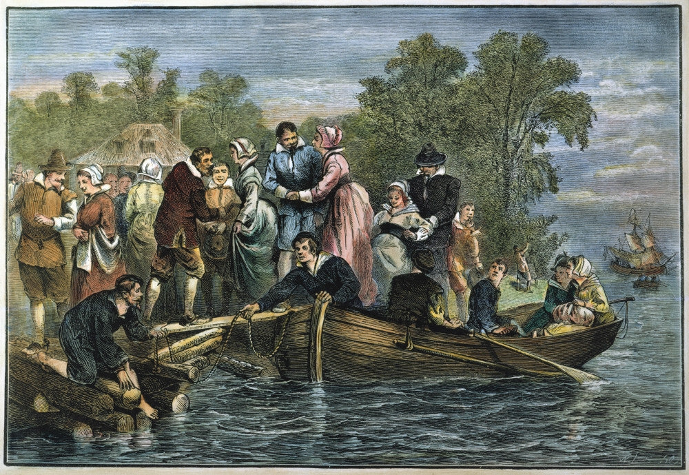 Jamestown Women: Female Convicts Arriving as Indentured Servants - 19th Century Line Engraving Print
