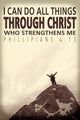 Inspiration from Above: Philippians 4:13 Mountain Poster Print by Tim Antoniuk