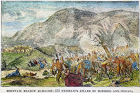Mountain Meadow Massacre Fine Art Print - Wood Engraving, 1857