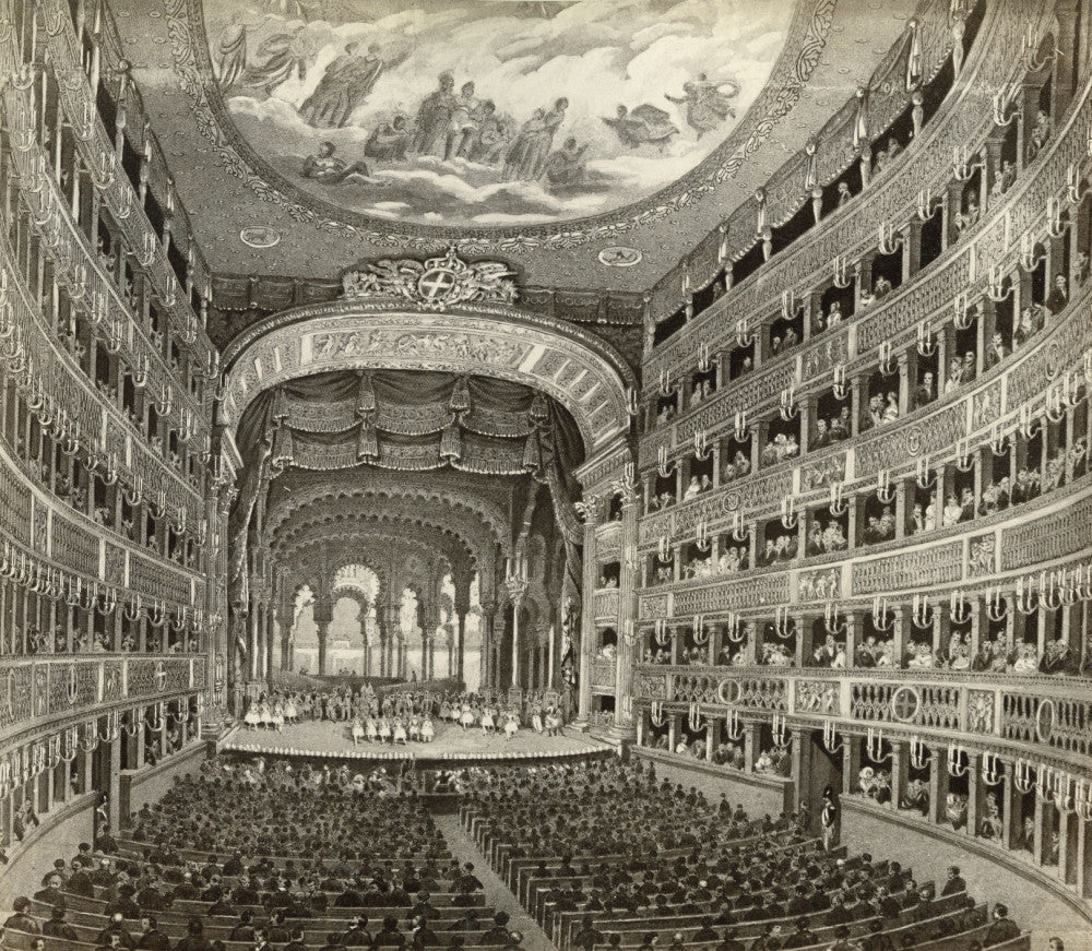Naples Opera House Fine Art Print - Teatro Di San Carlo C1900