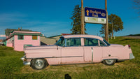 Pink Cadillac Diner Fine Art Print by Panoramic Images