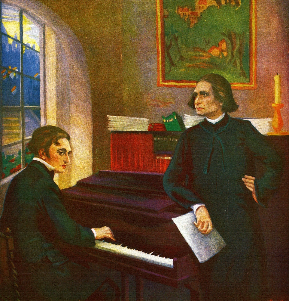 Etude Magazine Cover from February 1926 - Chopin and Liszt Fine Art Print