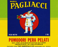 Pagliacci Brand Peeled Pear Tomatoes Clown Poster Print