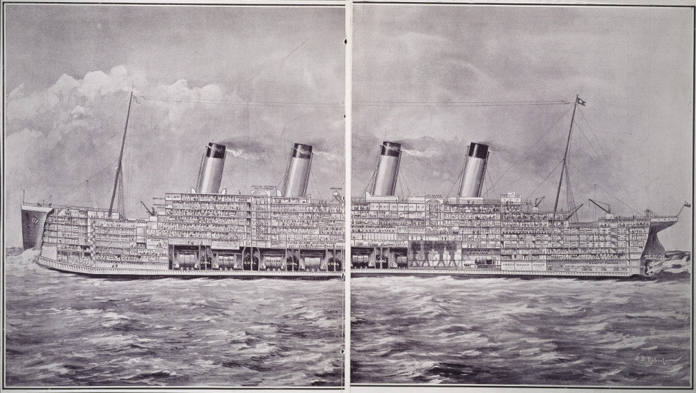 Cross-Section of the Titanic Fine Art Print by Granger Collection