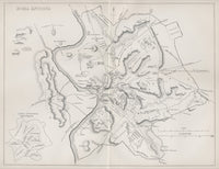 Map of Ancient Rome Fine Art Print - Late 19th Century