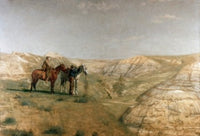 Cowboys in the Badlands Fine Art Print by Thomas Eakins