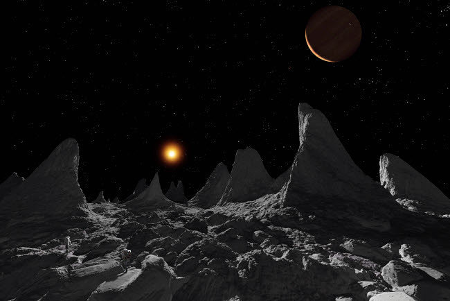 Ice Spires on Callisto Fine Art Print by Ron Miller