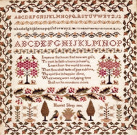 Embroidered Sampler Tapestry Fine Art Print - 1834, 1838