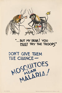 WW2 Mosquitoes Mean Malaria Poster Print by The National Army Museum