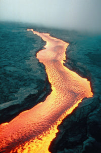 Hawaii: Rivers of Lava at Mauna Loa and Kilauea - 1984 Fine Art Print by Scott Lopez