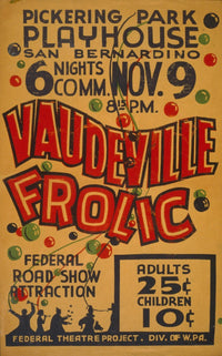 Vaudeville Revue Party Poster Print - Revelers in Action