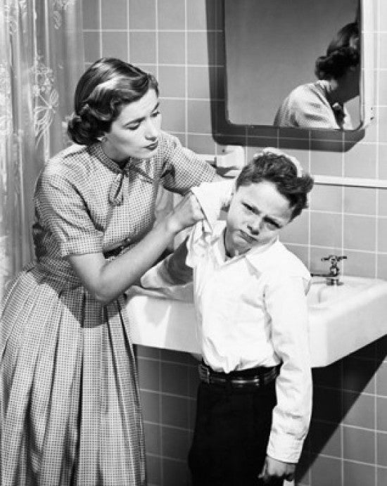 Mother Cleaning Her Son's Ear Fine Art Print - Various Sizes
