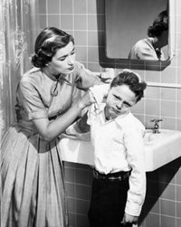 Mother Cleaning Her Son's Ear Fine Art Print - Various Sizes