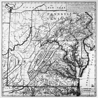 Virginia Map Fine Art Print - C1784 by Granger Collection