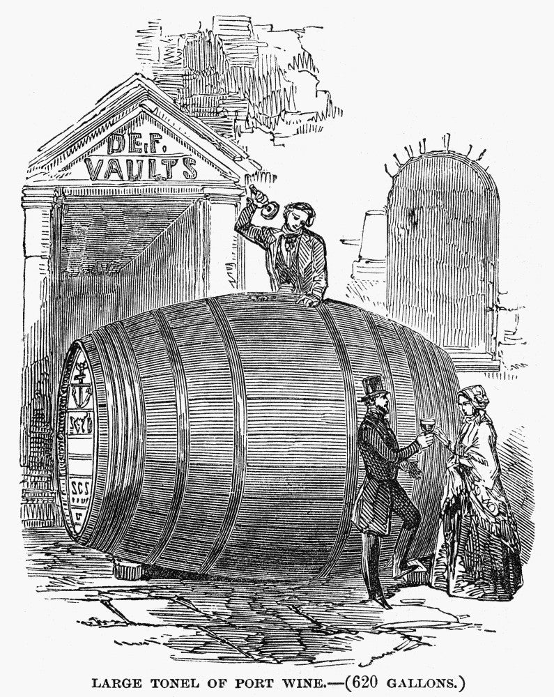 England: Immense Cask of Port Wine at St. Katharine Docks Fine Art Print
