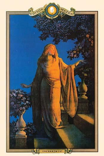 Maxfield Parrish Advertising Print for Edison Mazda - Fine Art Print