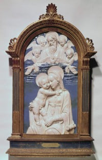 Madonna & Child with God the Father Fine Art Print by Andrea Della Robbia