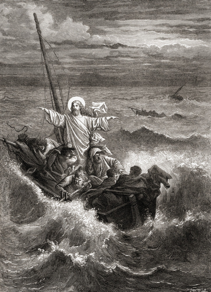Jesus Calming The Storm Fine Art Print by Ken Welsh | Posterazzi