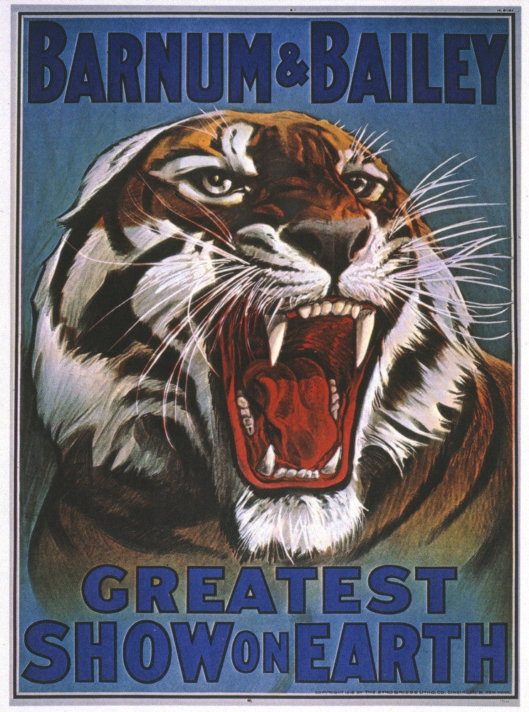 1916 Circus Poster Print by Granger Collection