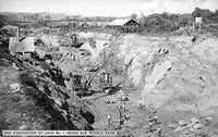 Panama Canal: French Work Fine Art Print - Excavation at Lock No. 1