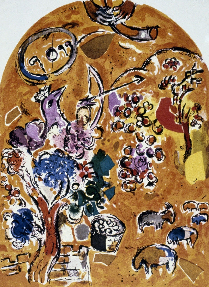 Chagall: Joseph - Gouache and Collage Art Print for Jerusalem Window