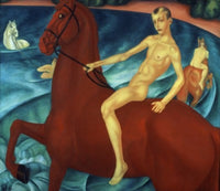 The Bathing of the Red Horse Fine Art Print by Kuz'ma Petrov-Vodkin