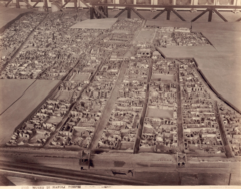 Model of Pompeii Ruins - Vintage 1890 Fine Art Print by Granger Collection