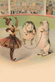 Circus Pig Jumping Rope Fine Art Print | Unknown Artist