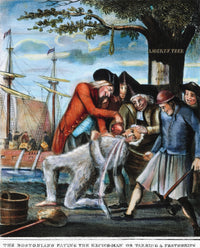 Tarring & Feathering Fine Art Print - Historical Satire on Customs Commissioner