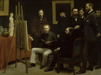 A Studio at Batignolles Fine Art Print by Henri Fantin-Latour