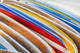 Vibrant Longboard Surfboards on Waikiki Beach Fine Art Print by Brandon Tabiolo