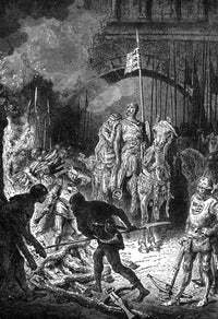 El Cid Campeador: 19th Century Wood Engraving Print