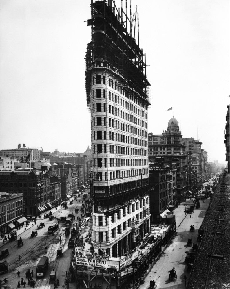 NYC Flatiron Building Construction Fine Art Print (1901) by Science Source