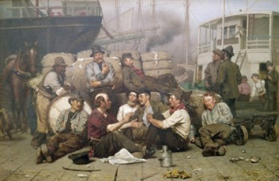 Longshoremen's Noon Fine Art Print by John George Brown