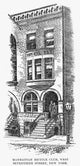 New York: Bicycle Club Fine Art Print - Line Drawing c. 1890