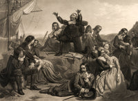Departure of the Pilgrim Fathers 1620 Fine Art Print by Ken Welsh