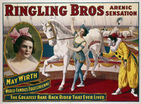 Ringling Brothers Circus 1918 Poster Print Featuring May Wirth