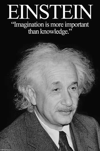 Imagination is More Important Than Knowledge Fine Art Print by Wilbur Pierce